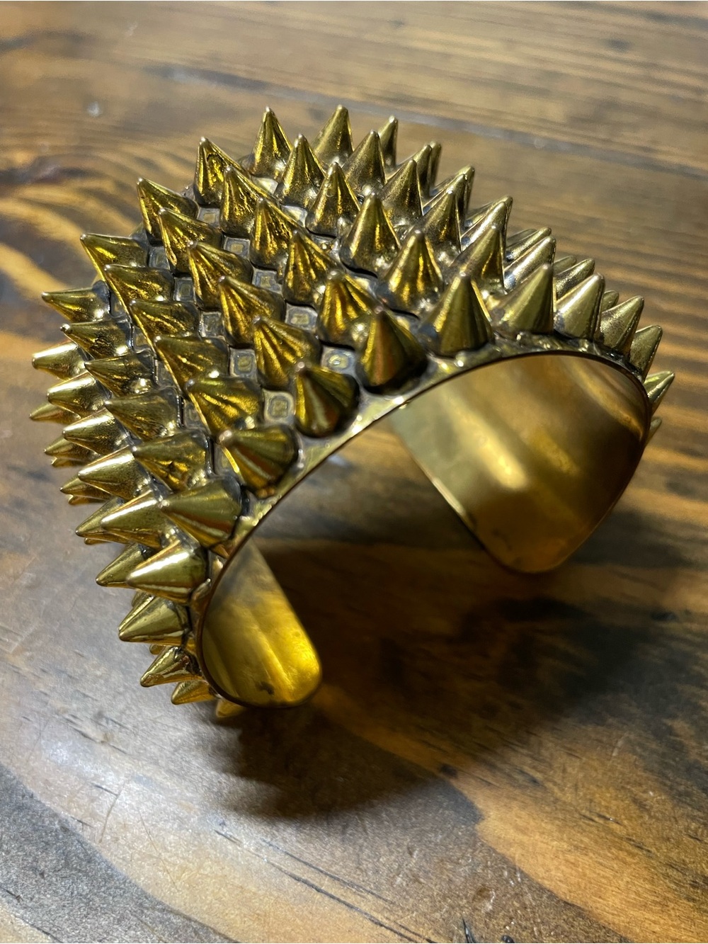 Gold Tone Spike Cuff Bracelet